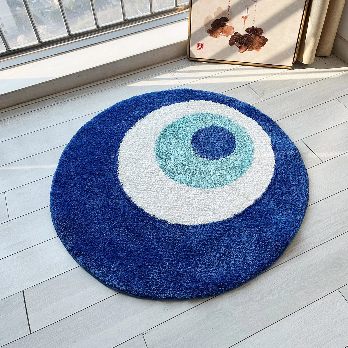 Blue Circle Harmony Rug